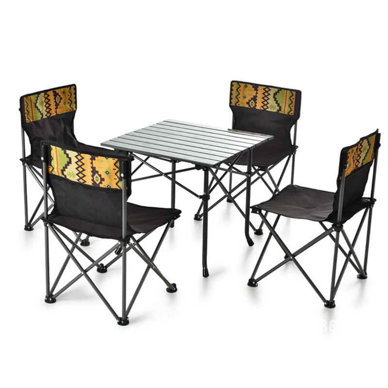 Camping Cooking Dining Set - # Hotselling draagbare 5-delige houten opklapbare