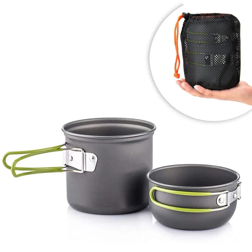 Camping Cooking Full Set - Campingkookgerei Mess Kit Ultralichte campingpottenset Outdoor