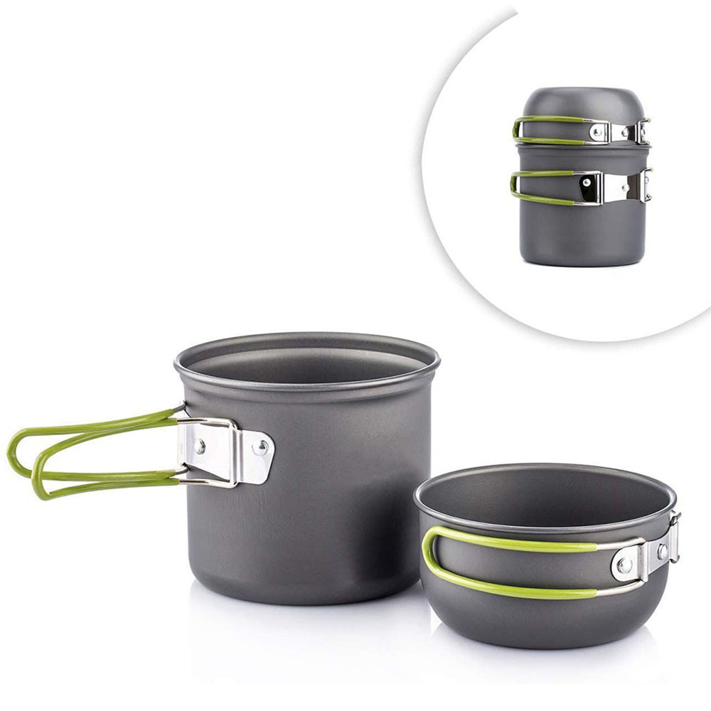 Camping Cooking Full Set - Ultralichte campingpotten pannenset Draagbaar buitenkookservies voor