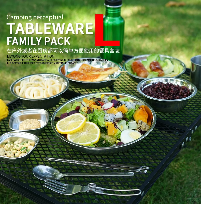 Camping Cooking Dining Set - Nieuwe Camping Kookset Draagbare Eetservies Set