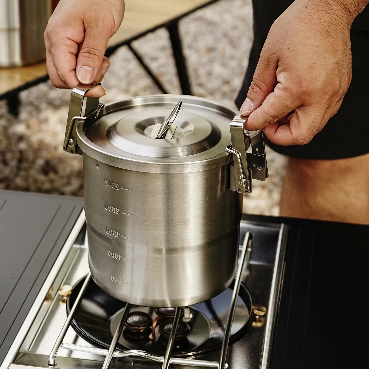 Camping Cooking Full Set - Outdoor Camping 304 roestvrij staal draagbare