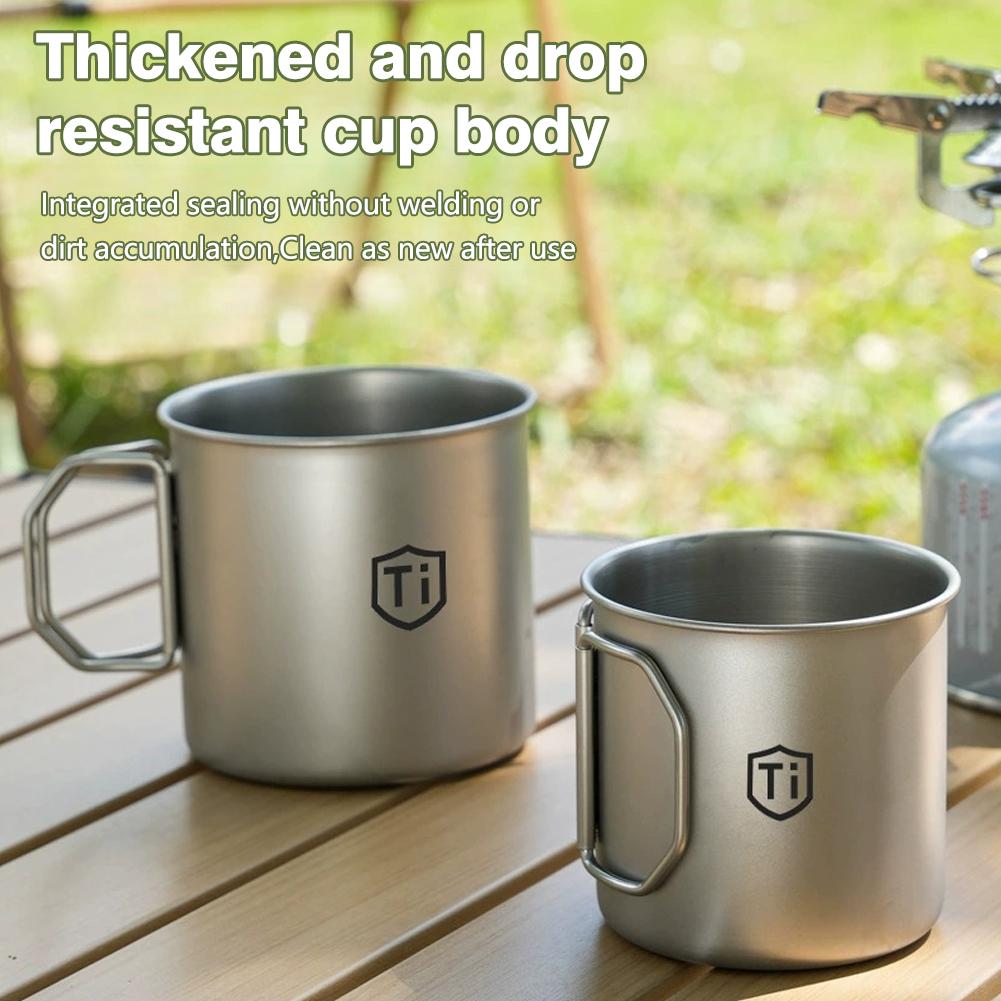 Camping Cooking Bundle - Campingmok Titanium beker Toeristisch servies Picknickgerei
