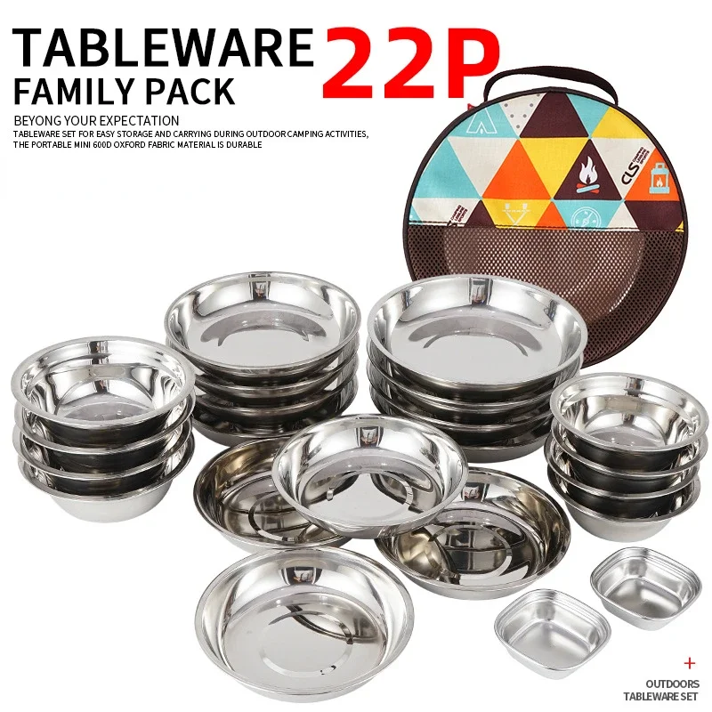 Camping Cooking Dining Set - CLS Camp Cooking Draagbare Eetserviesset van