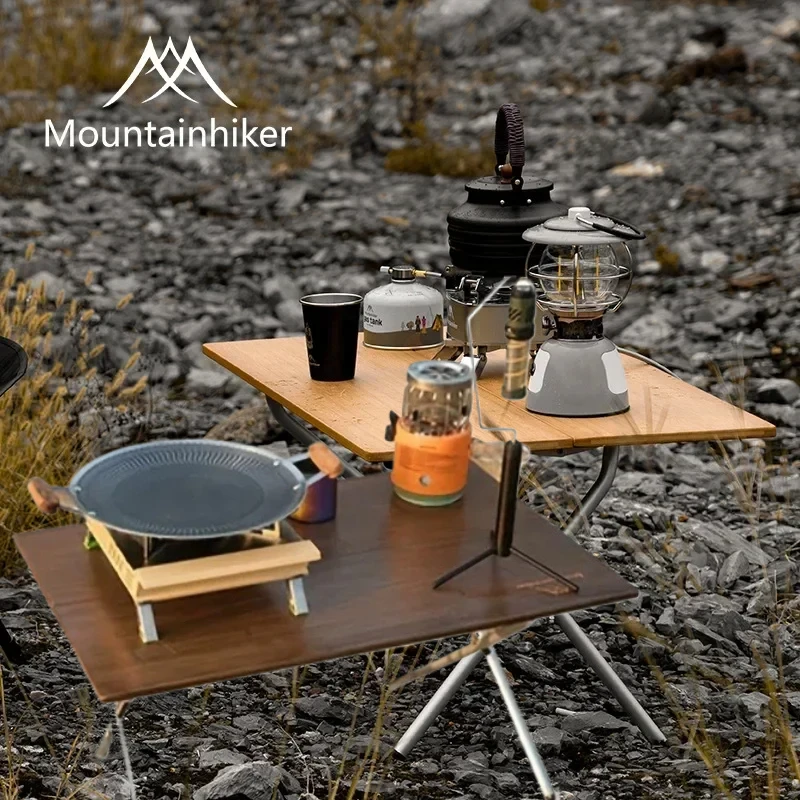 Camping Cooking Table - MOUNTAINHIKER Upgrade Draagbare Outdoor Campingtafel, Compact