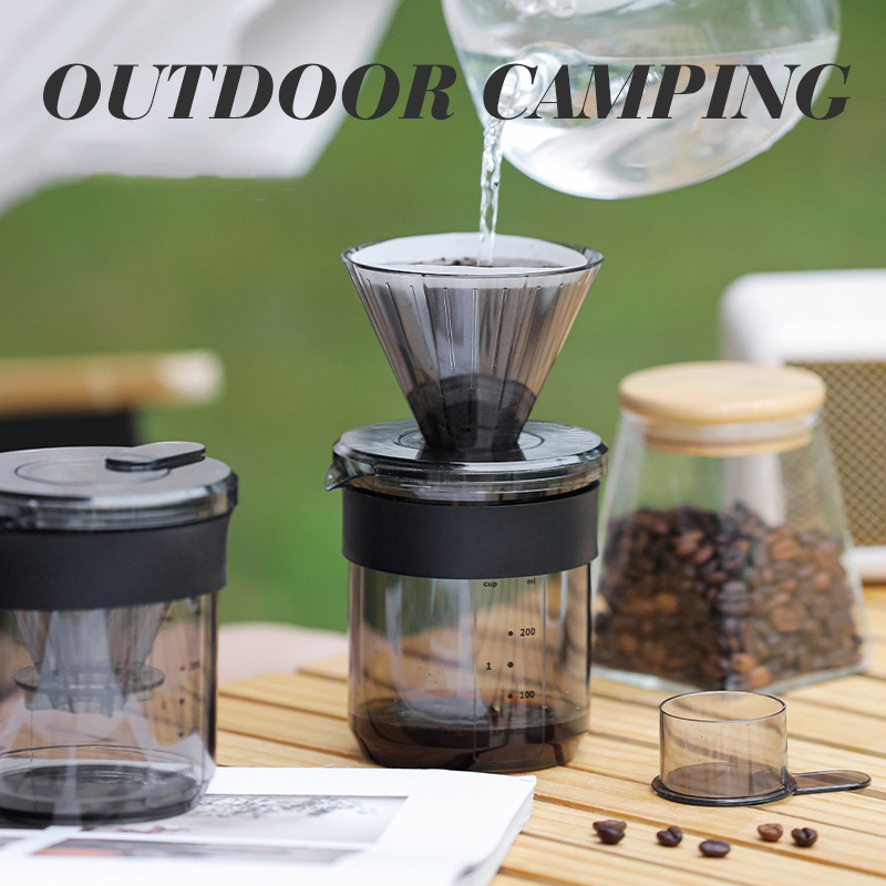 Camping Cooking Utilities - Handgebrouwen drie-in-één koffiepot met schaal Food-grade