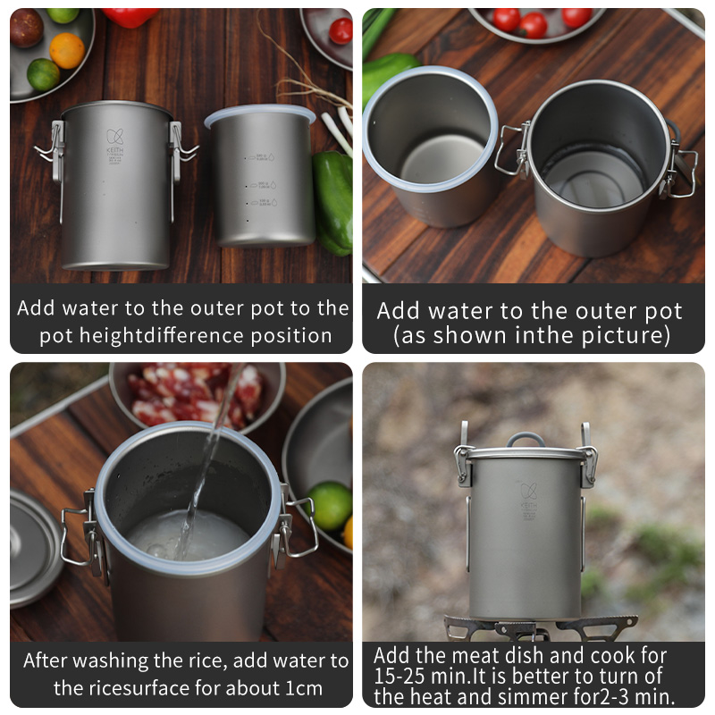 KEITH Pure Titanium Rijstkoker - Camping Cooking Sets recensie en prijs