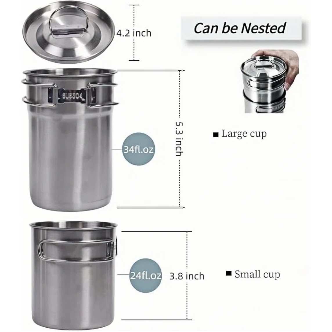 Opvouwbare campingbekers, camp - Camping Cooking Sets recensie en prijs