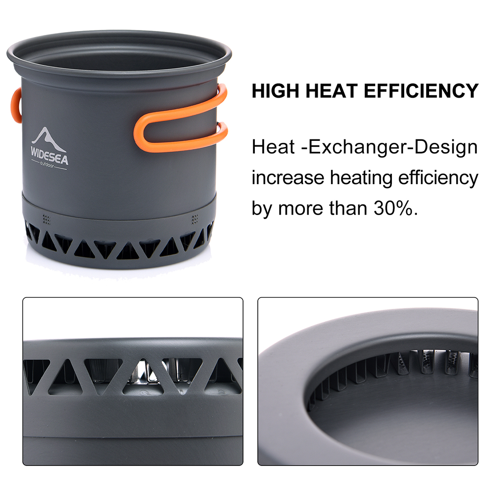 Widesea Camping Pot 1.3L 2.3L  - Camping Cooking Bundle recensie en prijs