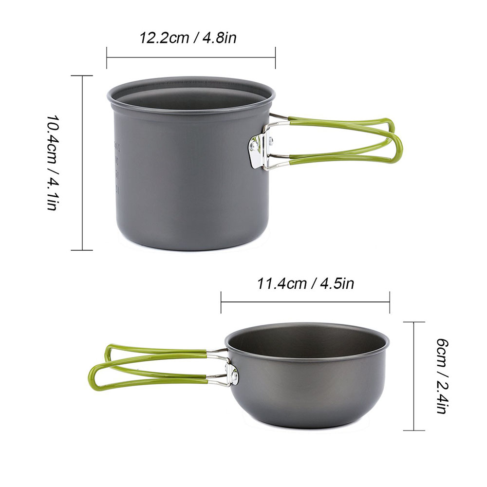 Ultralichte campingpotten pann - Camping Cooking Full Set recensie en prijs