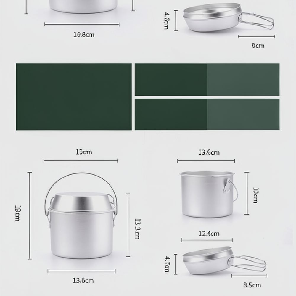 Draagbare aluminium campingpan - Camping Cooking Dining Set recensie en prijs