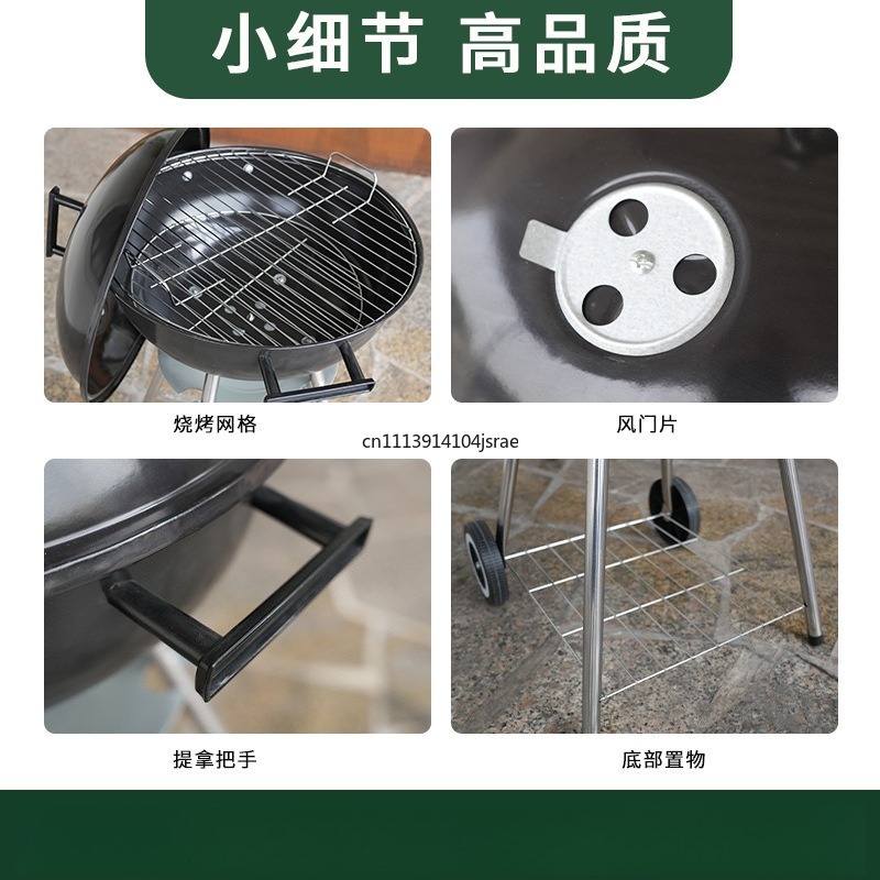 Draagbare Ronde Houtskool BBQ  - Camping Cooking Options recensie en prijs