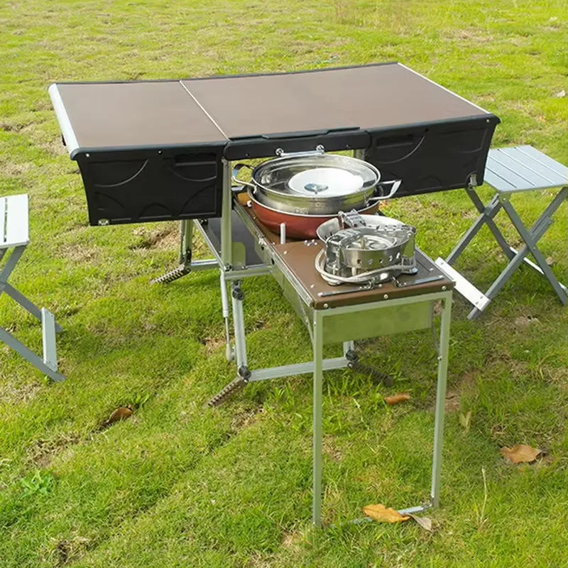 Draagbare opvouwbare buitenkeu - Camping Cooking Dining Set recensie en prijs