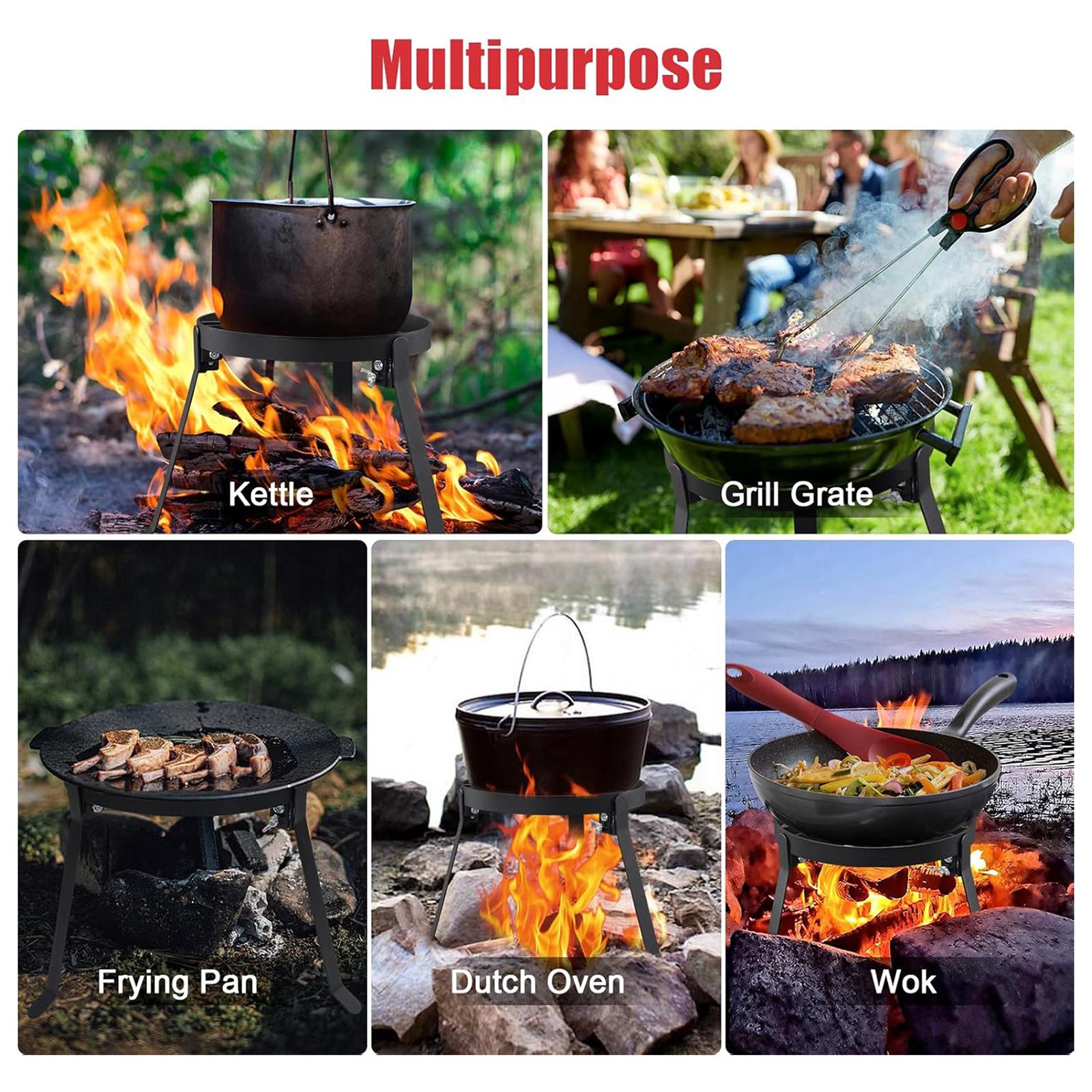 Vouwbare kookkampvuur-tripod v - Camping Outdoor Cooking Set recensie en prijs