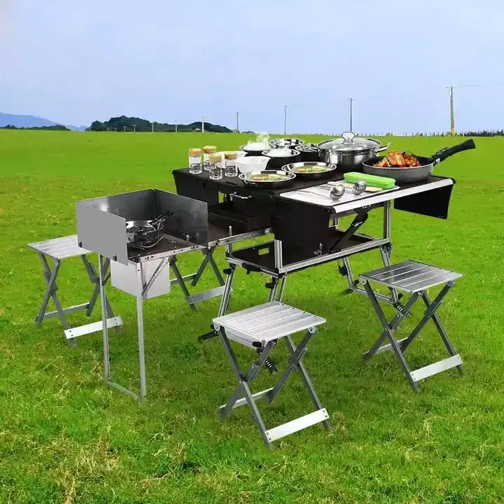 Draagbare buiten opvouwbare vo - Camping Cooking Dining Set recensie en prijs
