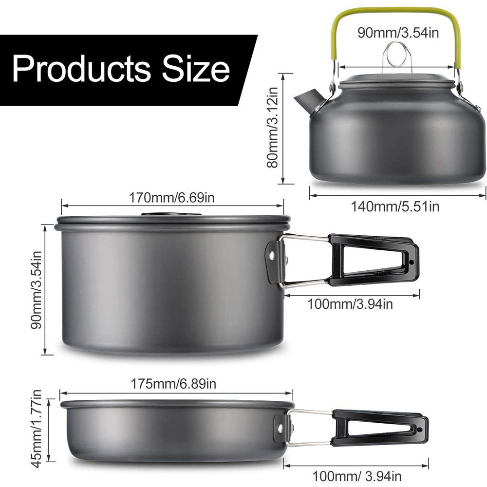 Outdoor kookgereiset voor kamp - Camping Cooking Sets recensie en prijs