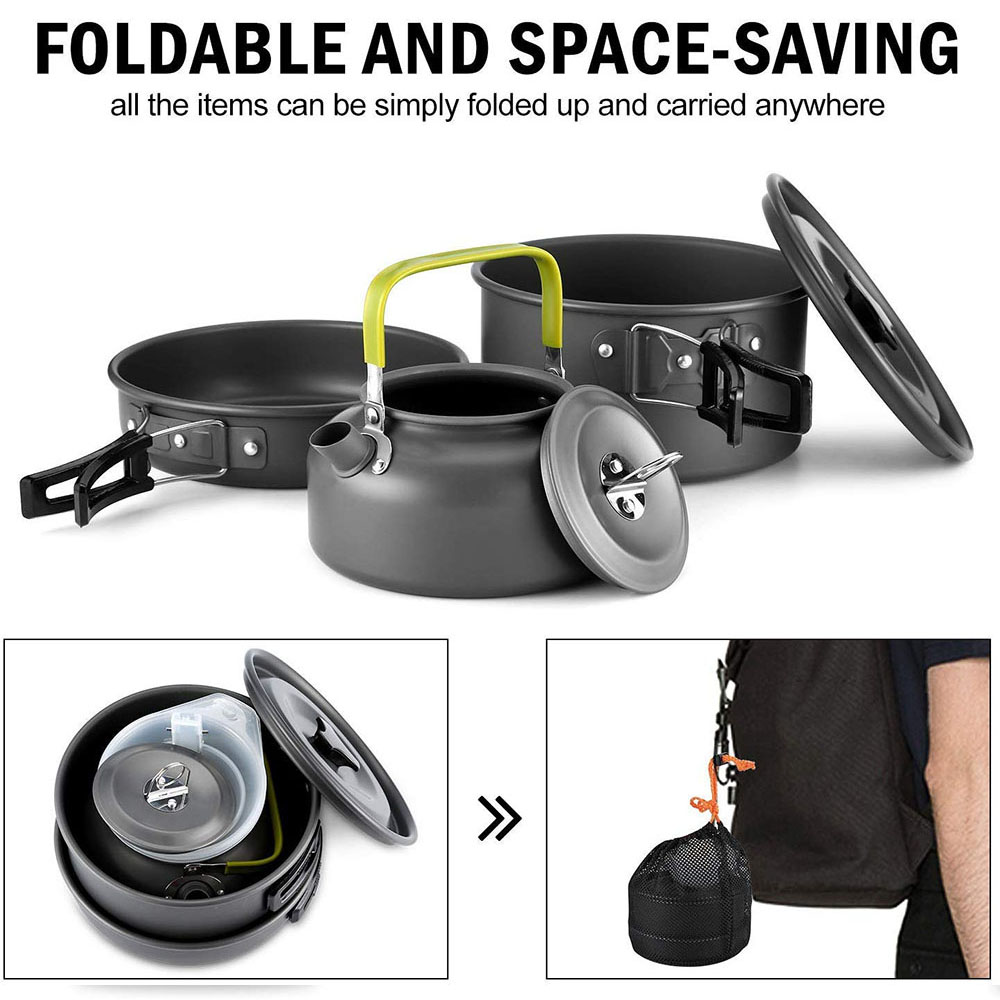 Outdoor kookgereiset voor kamp - Camping Cooking Sets recensie en prijs