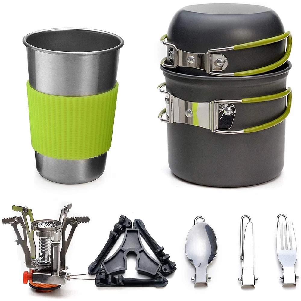 Campingpannenset met fornuis O - Camping Cooking Full Set recensie en prijs