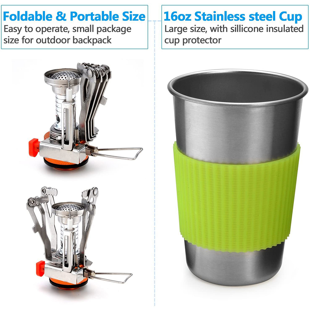 Campingpannenset met fornuis O - Camping Cooking Full Set recensie en prijs